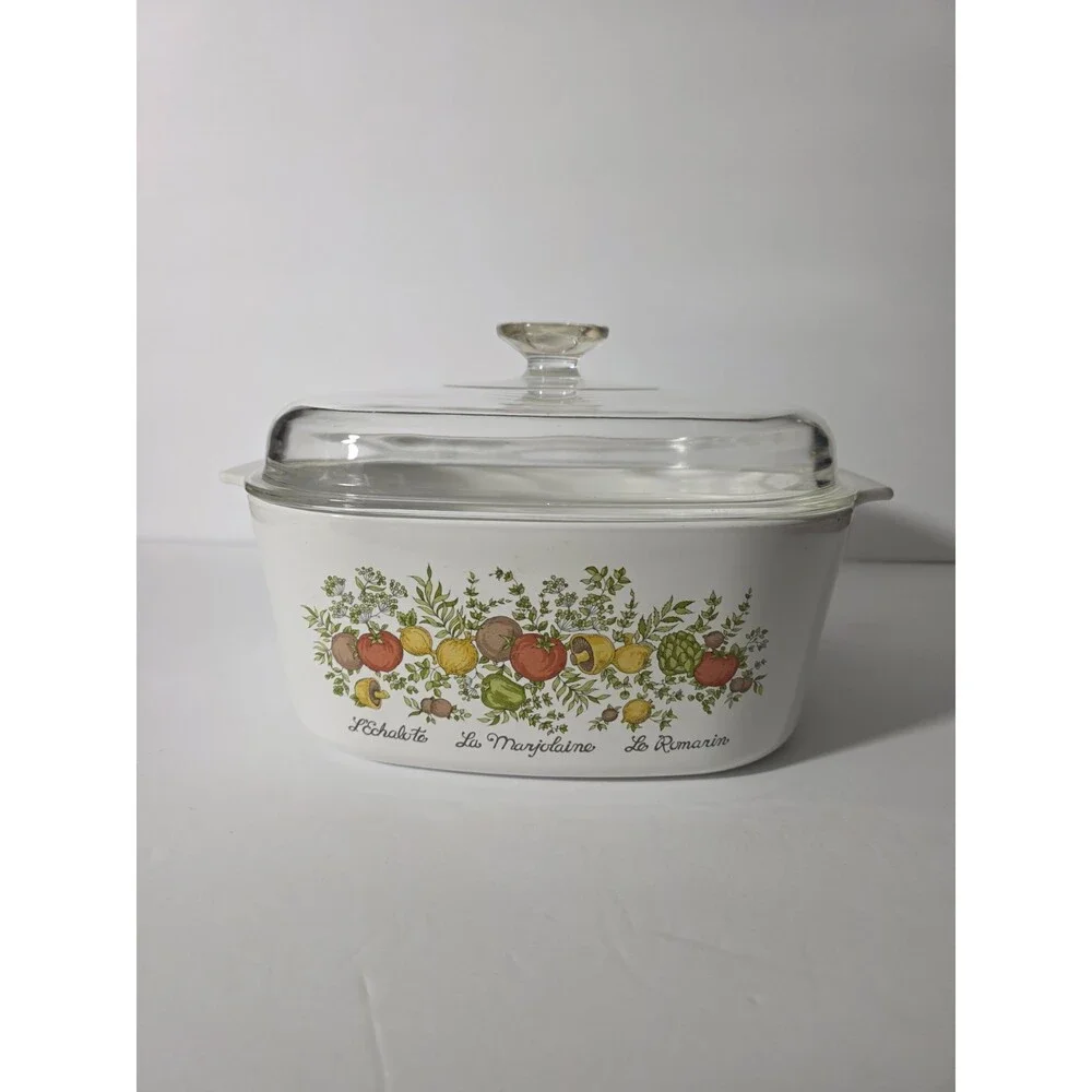 Vtg Corning Ware Spice of Life Casserole Set 2-Pc w Lids A-5-B & A-1 1/2-B